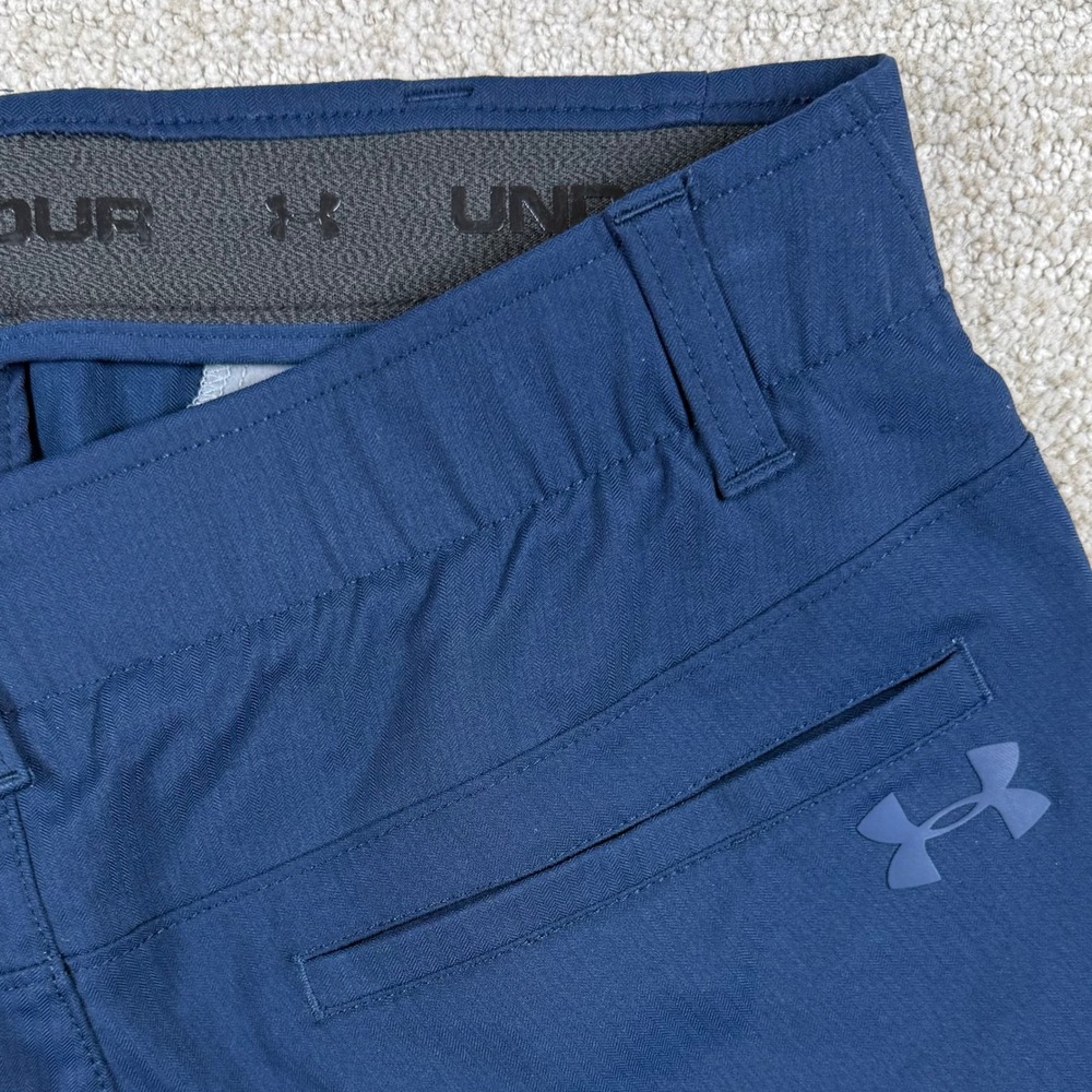 Under Armour Mens 30 Navy Blue 10" Match Play Drive Performance Golf Shorts